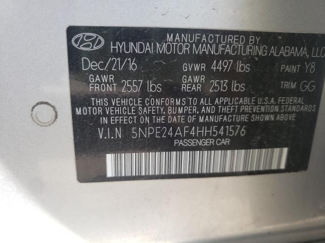 Photo 9 VIN: 5NPE24AF4HH541576 - HYUNDAI SONATA SE 