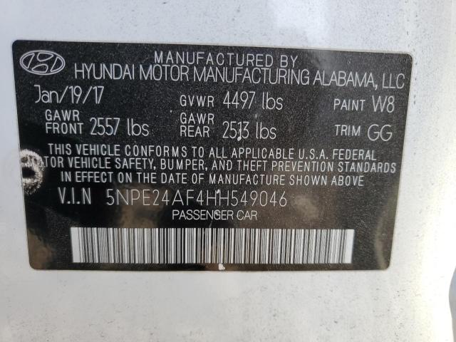 Photo 11 VIN: 5NPE24AF4HH549046 - HYUNDAI SONATA 