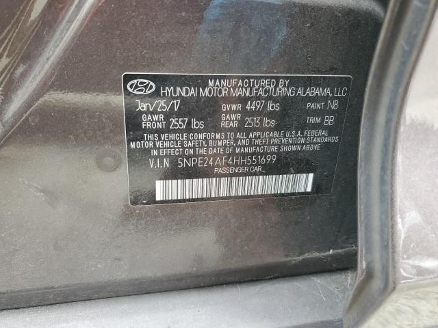 Photo 12 VIN: 5NPE24AF4HH551699 - HYUNDAI SONATA 