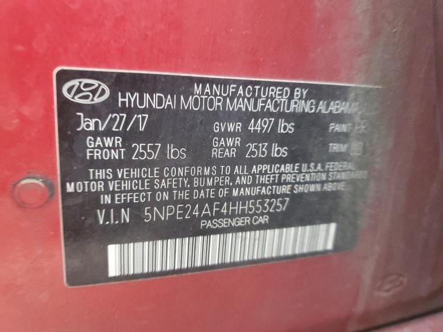 Photo 11 VIN: 5NPE24AF4HH553257 - HYUNDAI SONATA SE 