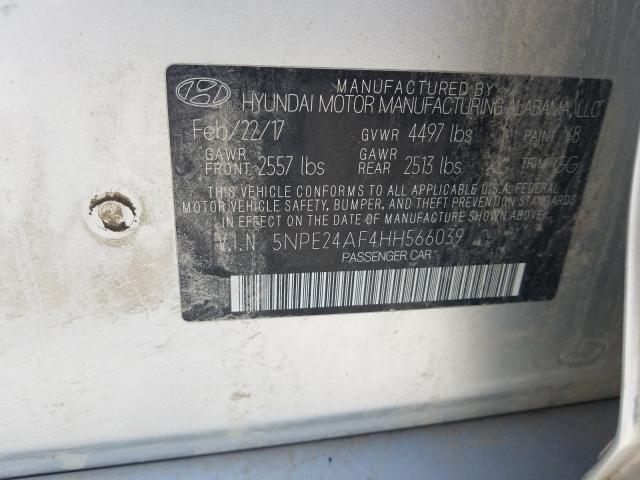 Photo 9 VIN: 5NPE24AF4HH566039 - HYUNDAI SONATA SE 