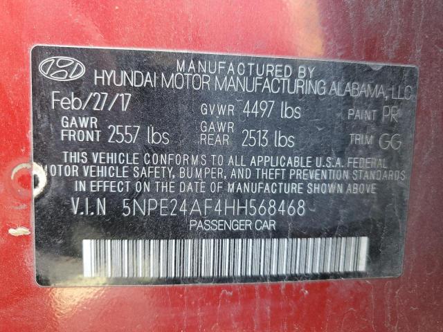 Photo 11 VIN: 5NPE24AF4HH568468 - HYUNDAI SONATA 