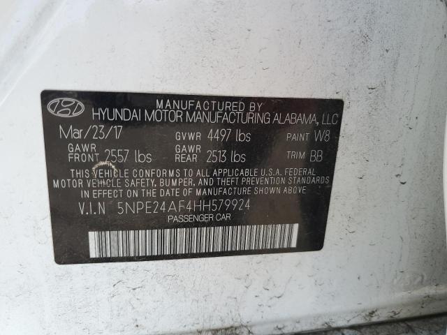 Photo 11 VIN: 5NPE24AF4HH579924 - HYUNDAI SONATA SE 