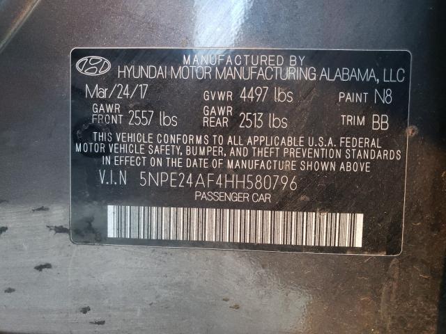 Photo 9 VIN: 5NPE24AF4HH580796 - HYUNDAI SONATA SE 