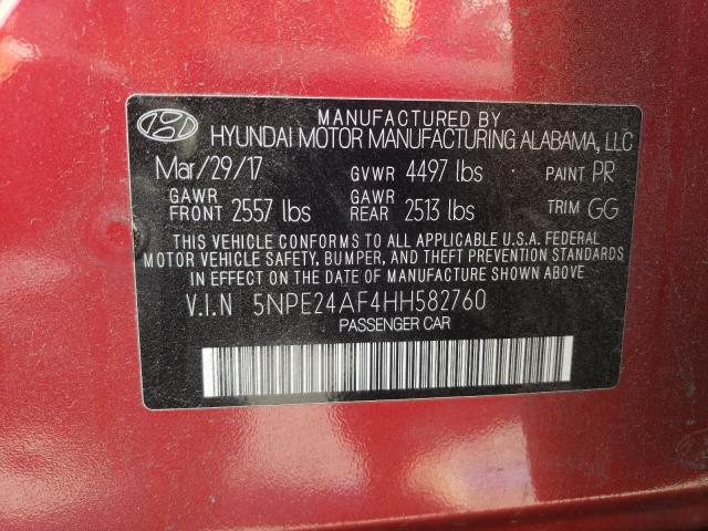 Photo 9 VIN: 5NPE24AF4HH582760 - HYUNDAI SONATA SE 