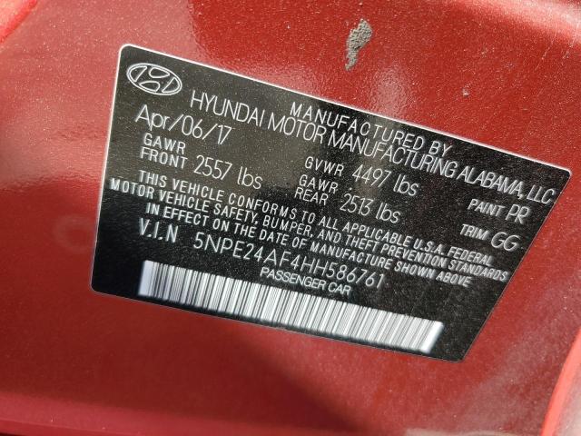 Photo 12 VIN: 5NPE24AF4HH586761 - HYUNDAI SONATA SE 