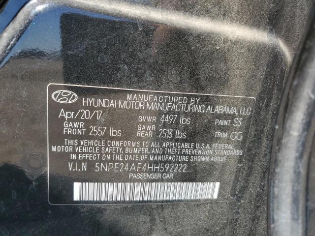 Photo 11 VIN: 5NPE24AF4HH592222 - HYUNDAI SONATA 