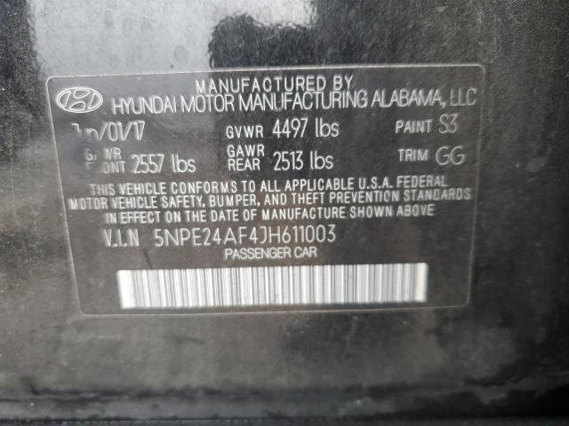 Photo 11 VIN: 5NPE24AF4JH611003 - HYUNDAI SONATA 