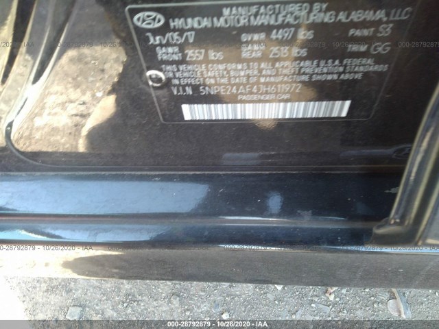 Photo 8 VIN: 5NPE24AF4JH611972 - HYUNDAI SONATA 