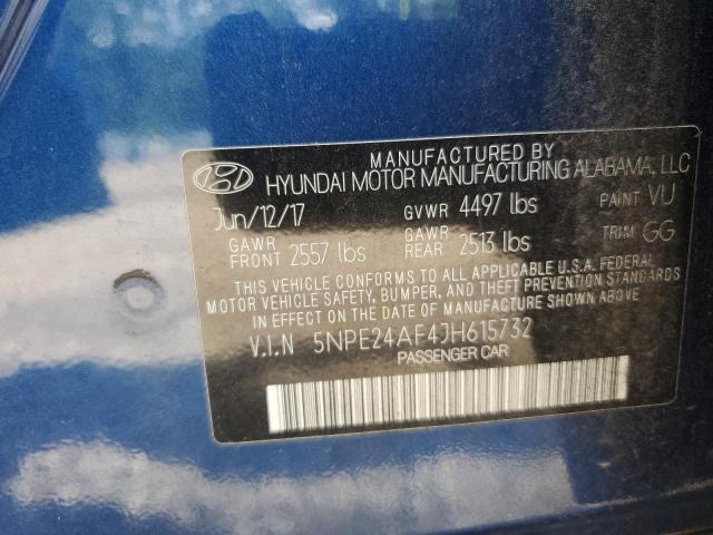 Photo 11 VIN: 5NPE24AF4JH615732 - HYUNDAI SONATA 