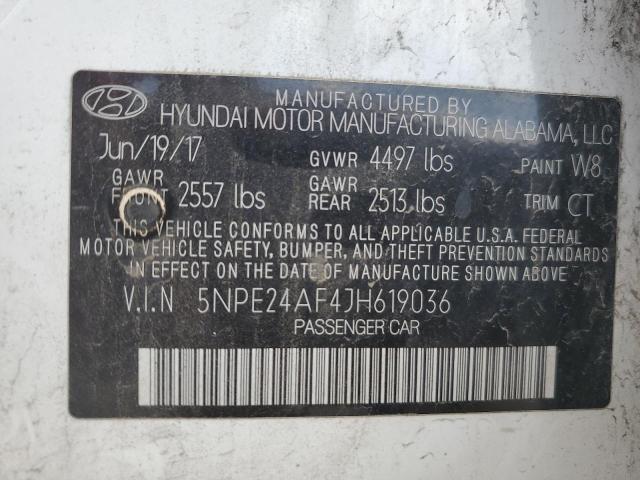 Photo 9 VIN: 5NPE24AF4JH619036 - HYUNDAI SONATA SE 