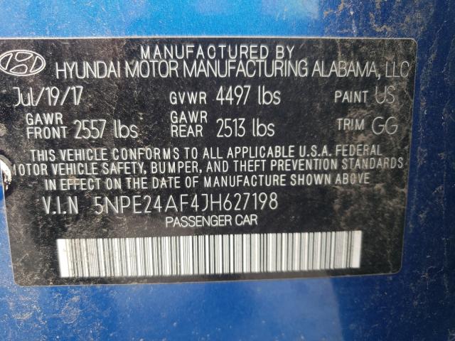 Photo 9 VIN: 5NPE24AF4JH627198 - HYUNDAI SONATA SE 