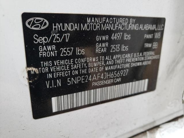 Photo 11 VIN: 5NPE24AF4JH656927 - HYUNDAI SONATA SE 