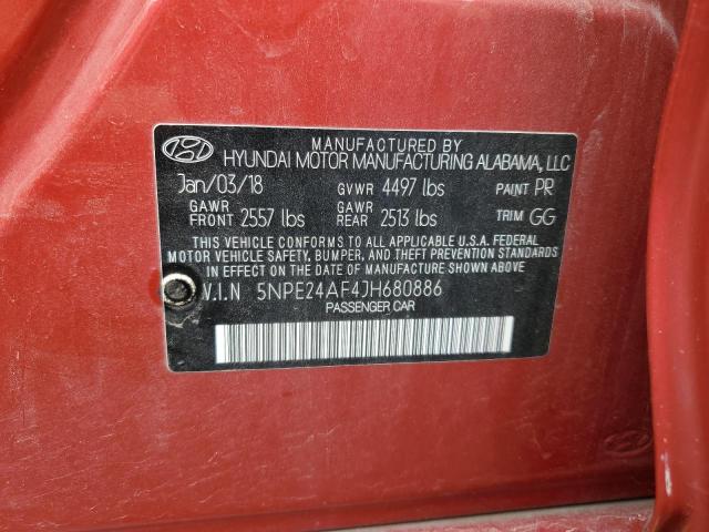 Photo 11 VIN: 5NPE24AF4JH680886 - HYUNDAI SONATA 