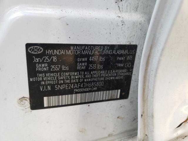 Photo 9 VIN: 5NPE24AF4JH685800 - HYUNDAI SONATA 