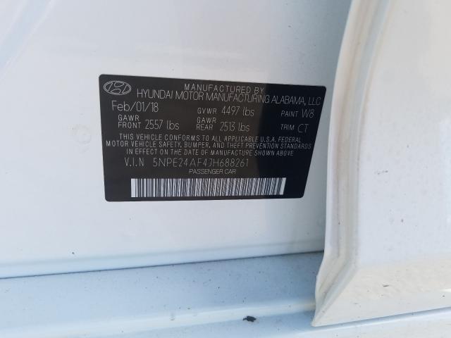 Photo 9 VIN: 5NPE24AF4JH688261 - HYUNDAI SONATA SE 