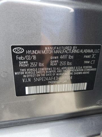 Photo 11 VIN: 5NPE24AF4JH688504 - HYUNDAI SONATA SE 