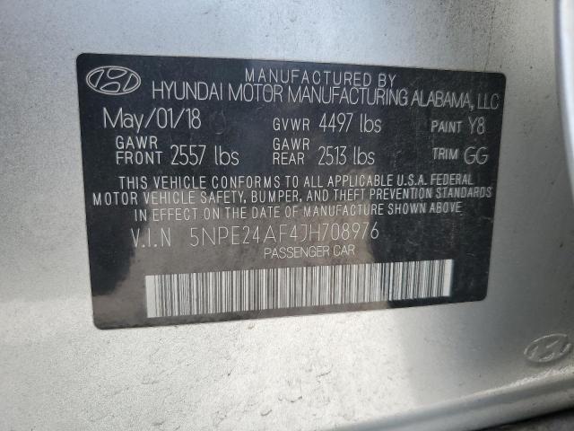 Photo 11 VIN: 5NPE24AF4JH708976 - HYUNDAI SONATA SE 