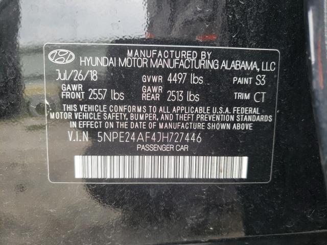 Photo 9 VIN: 5NPE24AF4JH727446 - HYUNDAI SONATA SE 