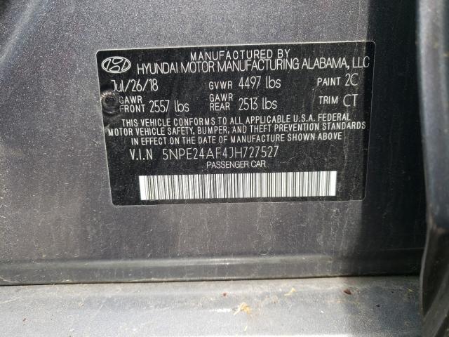 Photo 9 VIN: 5NPE24AF4JH727527 - HYUNDAI SONATA SE 