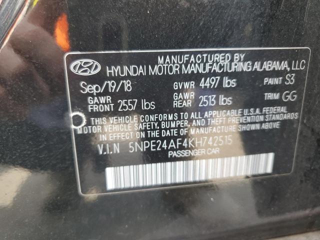 Photo 11 VIN: 5NPE24AF4KH742515 - HYUNDAI SONATA SE 