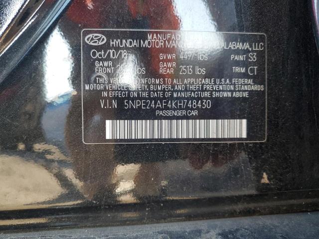 Photo 11 VIN: 5NPE24AF4KH748430 - HYUNDAI SONATA SE 