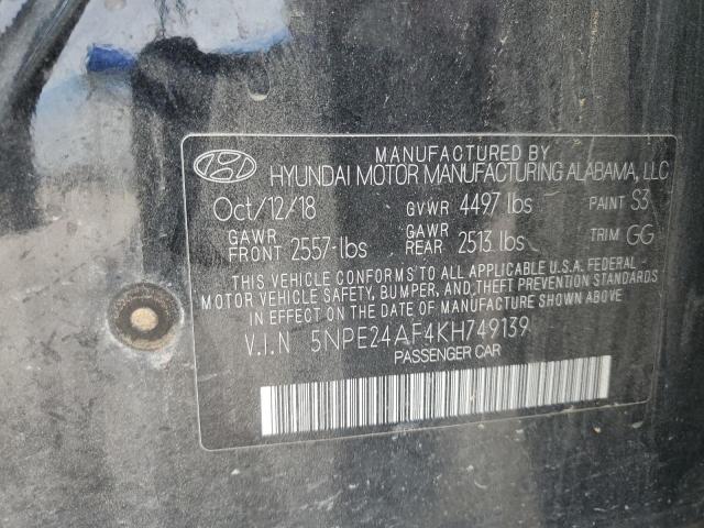 Photo 11 VIN: 5NPE24AF4KH749139 - HYUNDAI SONATA SE 