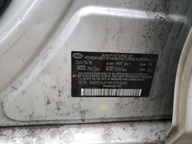 Photo 11 VIN: 5NPE24AF4KH753689 - HYUNDAI SONATA SE 