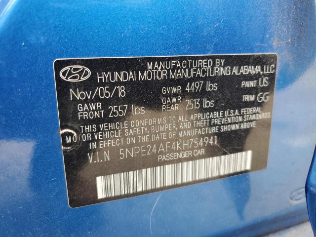 Photo 11 VIN: 5NPE24AF4KH754941 - HYUNDAI SONATA SE 