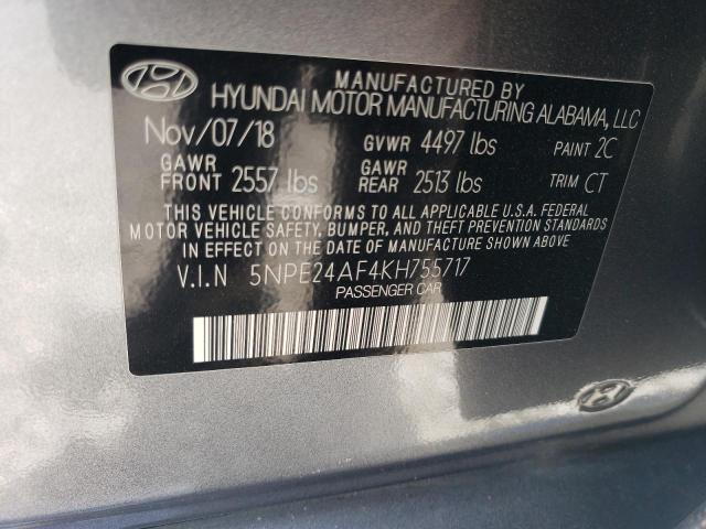 Photo 11 VIN: 5NPE24AF4KH755717 - HYUNDAI SONATA SE 