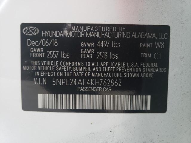 Photo 11 VIN: 5NPE24AF4KH762862 - HYUNDAI SONATA SE 