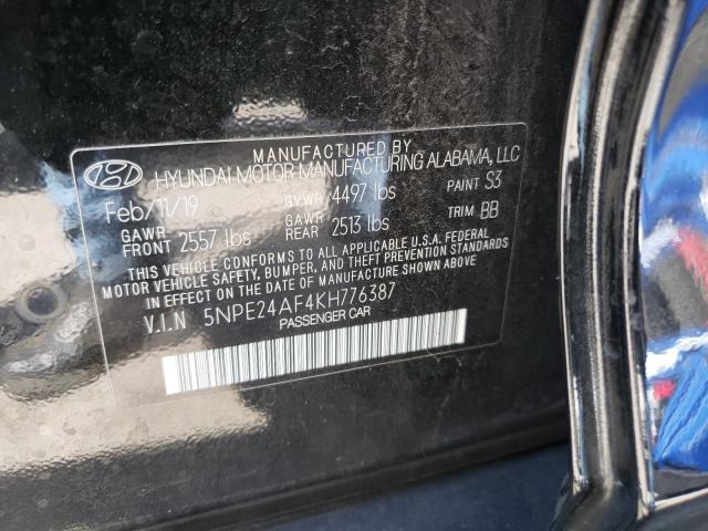 Photo 9 VIN: 5NPE24AF4KH776387 - HYUNDAI SONATA SE 