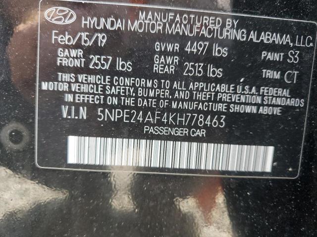 Photo 11 VIN: 5NPE24AF4KH778463 - HYUNDAI SONATA 