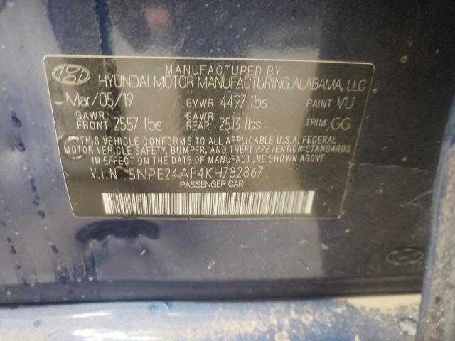 Photo 11 VIN: 5NPE24AF4KH782867 - HYUNDAI SONATA 