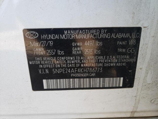 Photo 9 VIN: 5NPE24AF4KH786773 - HYUNDAI SONATA SE 