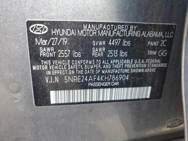 Photo 11 VIN: 5NPE24AF4KH786904 - HYUNDAI SONATA 