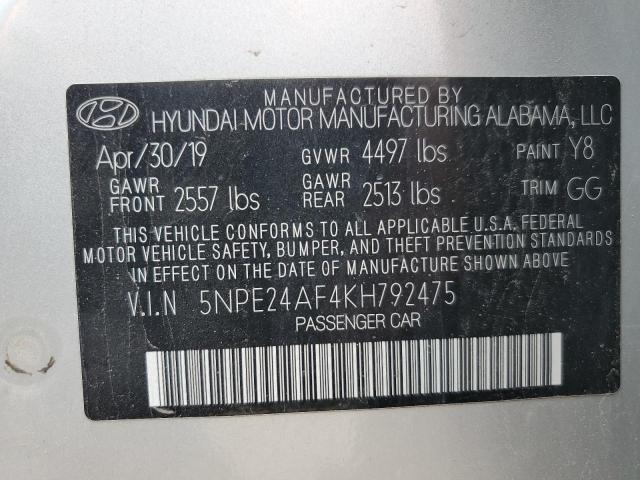 Photo 11 VIN: 5NPE24AF4KH792475 - HYUNDAI SONATA SE 