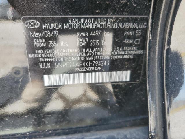 Photo 11 VIN: 5NPE24AF4KH794243 - HYUNDAI SONATA 