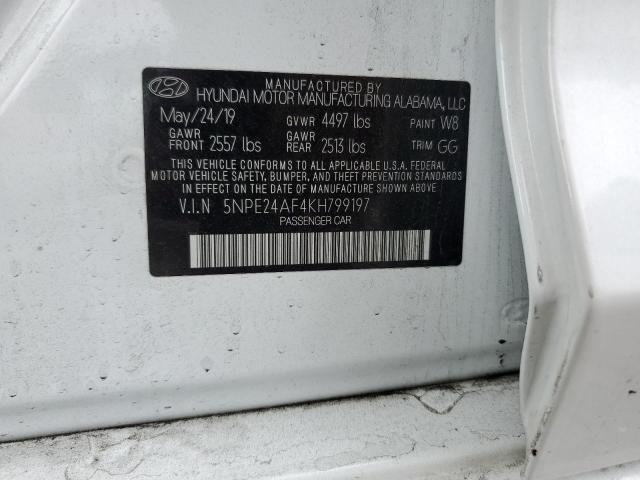 Photo 9 VIN: 5NPE24AF4KH799197 - HYUNDAI SONATA SE 