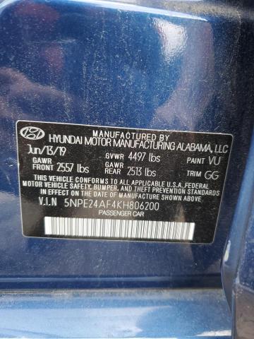 Photo 11 VIN: 5NPE24AF4KH806200 - HYUNDAI SONATA 