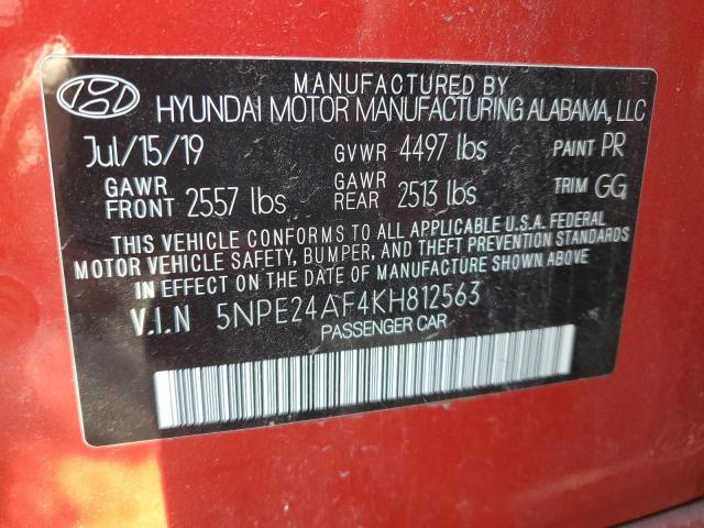 Photo 11 VIN: 5NPE24AF4KH812563 - HYUNDAI SONATA 