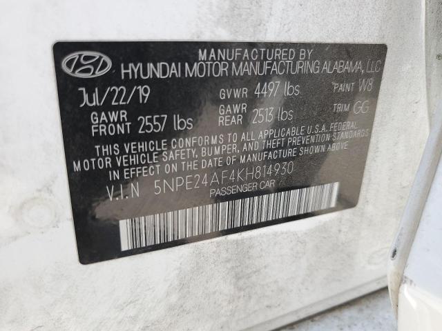 Photo 11 VIN: 5NPE24AF4KH814930 - HYUNDAI SONATA 