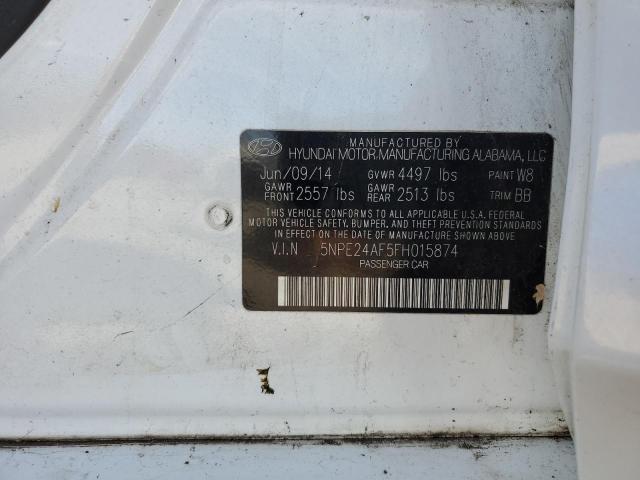 Photo 12 VIN: 5NPE24AF5FH015874 - HYUNDAI SONATA SE 