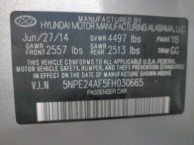 Photo 9 VIN: 5NPE24AF5FH030665 - HYUNDAI SONATA SE 