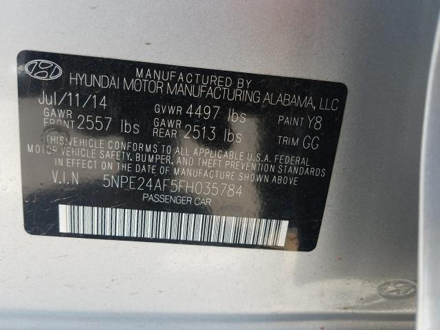 Photo 9 VIN: 5NPE24AF5FH035784 - HYUNDAI SONATA SE 