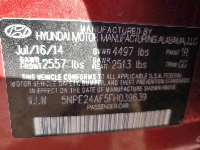 Photo 11 VIN: 5NPE24AF5FH039639 - HYUNDAI SONATA SE 