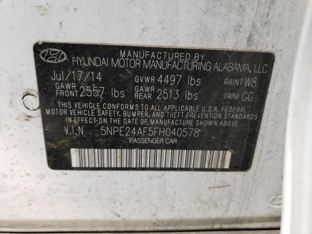 Photo 11 VIN: 5NPE24AF5FH040578 - HYUNDAI SONATA 