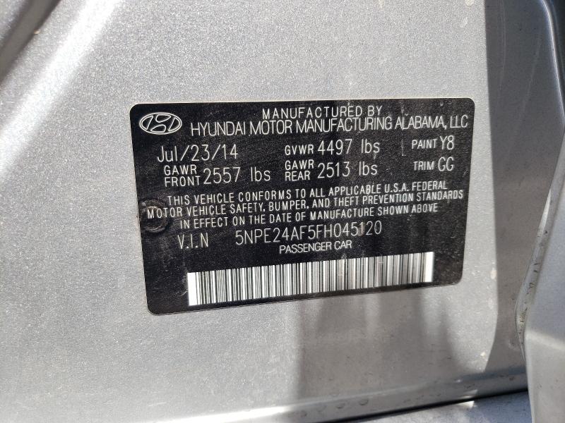 Photo 9 VIN: 5NPE24AF5FH045120 - HYUNDAI SONATA SE 