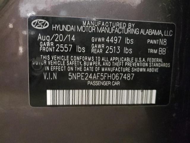 Photo 11 VIN: 5NPE24AF5FH067487 - HYUNDAI SONATA SE 