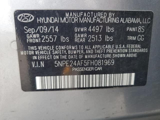 Photo 11 VIN: 5NPE24AF5FH081969 - HYUNDAI SONATA SE 